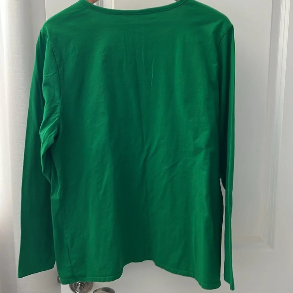 long sleeve Cardinal T shirt. Green 2X - Picture 5 of 6